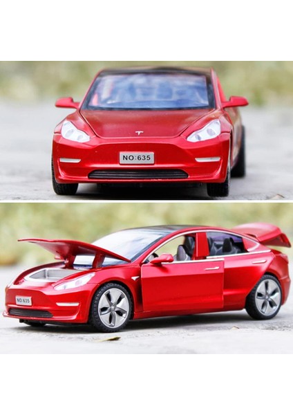 Tesla Model 3 Replika ile Uyumlu Pres Döküm Araba Oyuncakları, 1:32 Ölçekli Alaşım Model 3 Oyuncak Araba Ses ve Işık Oyuncak Araçlar ile Geri Çekin Araba Modeli, Mini Model 3 Çocuk (Yurt Dışından)