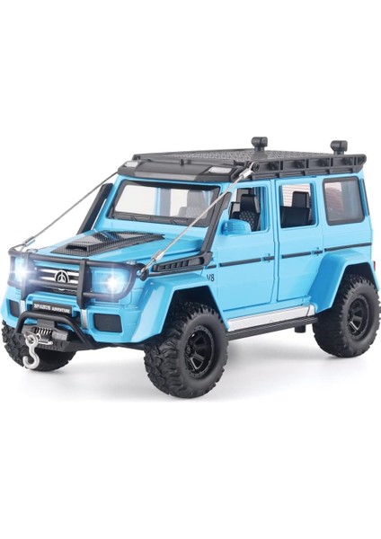 Oyuncak Arabalar Benz G550 Adventure Edition 1/24 Metal Döküm Araba Modeli，sesli ve Işıklı、geri Çek，3 Yaş ve Üzeri Çocuklar Için Hediye Olarak Uygun（mavi） (Yurt Dışından)