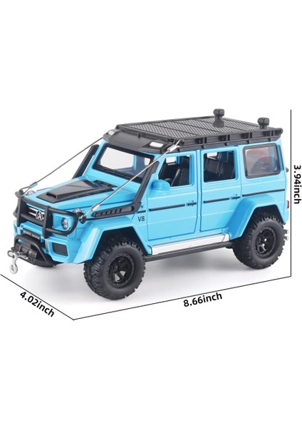 Oyuncak Arabalar Benz G550 Adventure Edition 1/24 Metal Döküm Araba Modeli，sesli ve Işıklı、geri Çek，3 Yaş ve Üzeri Çocuklar Için Hediye Olarak Uygun（mavi） (Yurt Dışından)