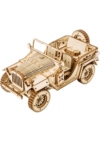 Dıy 3D Ahşap Yapboz -U2013 Ordu Kamyon Aracı Lazer Kesim Montajı 1:18 Ölçekli Model Oluşturma Seti Zeka Oyunları Eğitici Stem Oyuncak Yetişkinler ve Gençler Için Güvenli ve Toksik (Yurt Dışından)