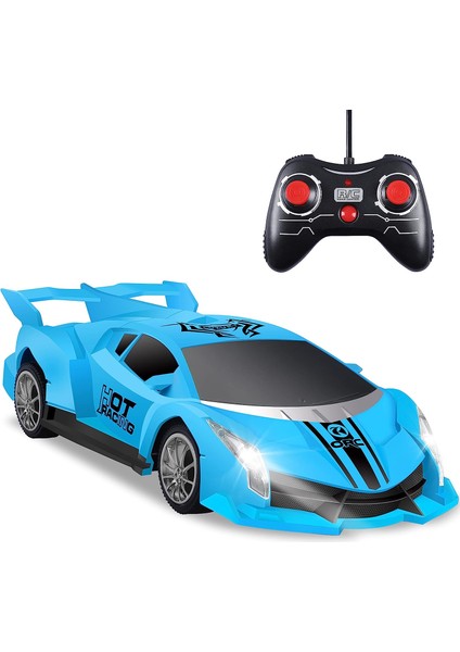 Uzaktan Kumandalı Araba, 2.4ghz 1/18 Ölçekli Model Araba Yarışı Oyuncakları, Serin LED Işıklı Çocuklar ve Erkekler Için Rc Araba, Hobi Rc Araba Oyuncakları Yaş 3 4 5 6 7 8-12 Yaşın (Yurt Dışından)