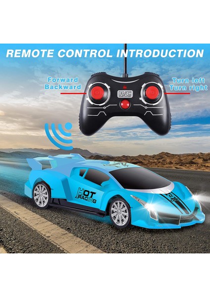 Uzaktan Kumandalı Araba, 2.4ghz 1/18 Ölçekli Model Araba Yarışı Oyuncakları, Serin LED Işıklı Çocuklar ve Erkekler Için Rc Araba, Hobi Rc Araba Oyuncakları Yaş 3 4 5 6 7 8-12 Yaşın (Yurt Dışından)