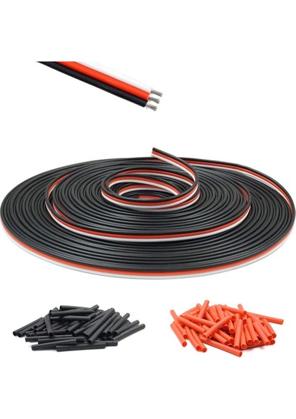 Servo Uzatma Kablosu Tel 22AWG 26AWG 60 Çekirdek Kurşun 3 P Hattı Rc Arabalar Için Drones Tekneler Uçaklar Model Aksesuarları (22AWG 30FEET) (Yurt Dışından)