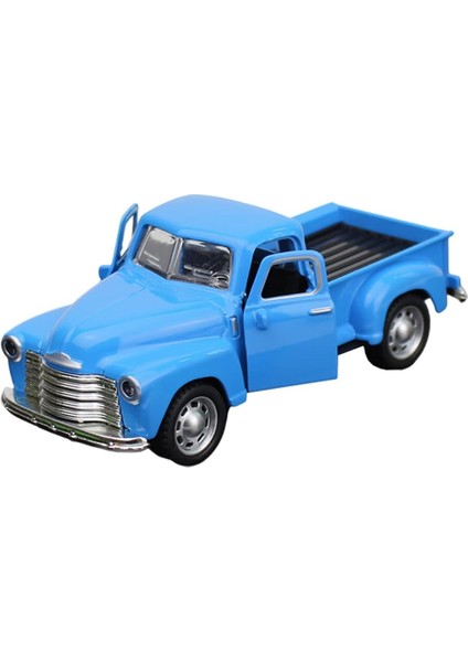 Metal Klasik Otomobil Modeli Döküm Eski Kamyonet Heykelcik Alaşım Vintage Koleksiyonluk Oyuncak Araba Mini Araba Fotoğraf Prop Ev Masa Dolabı Kitaplık Mavi (Yurt Dışından)