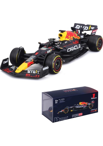 Bburago 1:43 Yeni 2022 F1 Red Bull Racing RB18 1 # Max Verstappen Özel Boya Formula 1 Alaşım Süper Oyuncak Araba Modeli (RB18 No. #1 W/kask) (Yurt Dışından)