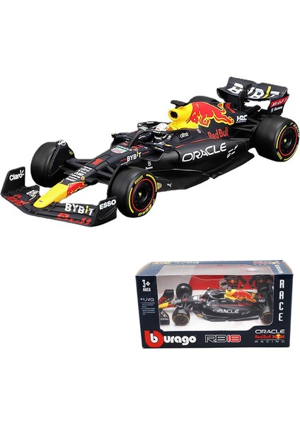Bburago 1:43 Yeni 2022 F1 Red Bull Racing RB18 1 # Verstappen 11 # Perez Özel Boya Formula Bir Alaşım Süper Oyuncak Araba Modeli (RB18 #1) (Yurt Dışından)