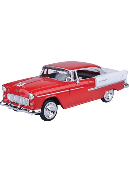 1955 Chevy Bel Air, Kırmızı - Gösteriler 73229-1/24 Ölçekli Döküm Model Oyuncak Araba, Ancak Kutusu Yok (Yurt Dışından)