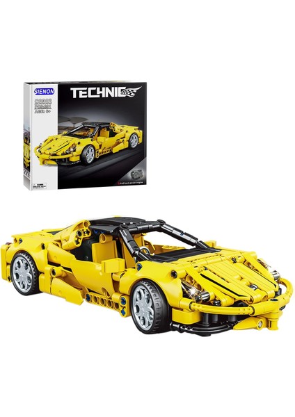 Technic Süper Spor Araba Yapı Seti Geri Çekme Yarış Arabası Oyuncak, Yarış Sporları Koleksiyon Model Süper Araba Yapı Seti, Çocuklar Kız Erkek Yaş 6+ Için Spor Araç Inşaat Oyuncakl (Yurt Dışından)