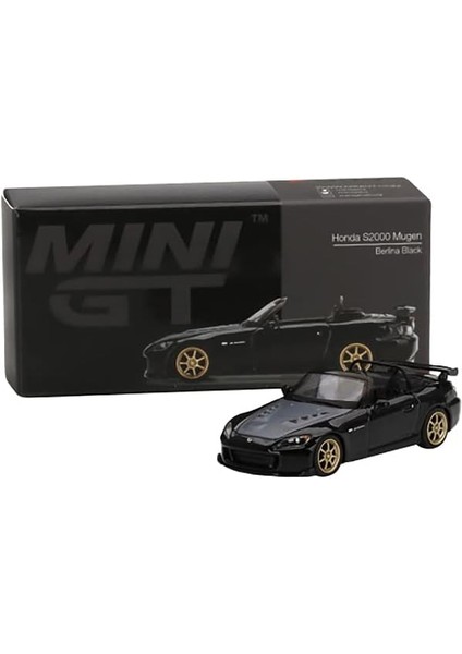 S2000 (Ap2) Mugen Dönüştürme. Berlina Siyah Karbon Kaputlu ve Altın Jantlar Ltd Ed - 3600 Adet 1/64 Pres Döküm Model Araba, Gerçek Ölçekli Minyatürler MGT00309, Uniseks Yetişkin (Yurt Dışından) fırsatları