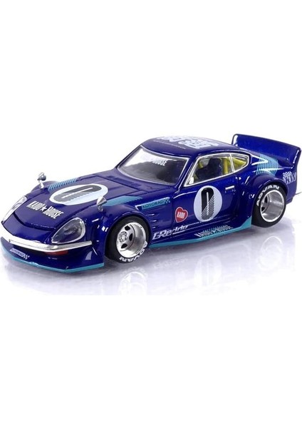 Datsun Fairlady Z S30Z Geniş Spec (Mavi) (Jun Imai Tarafından) Kaido Evi 1/64 Pres Döküm Model Araba Gerçek Ölçekli Minyatürler KHMG024 (Yurt Dışından)