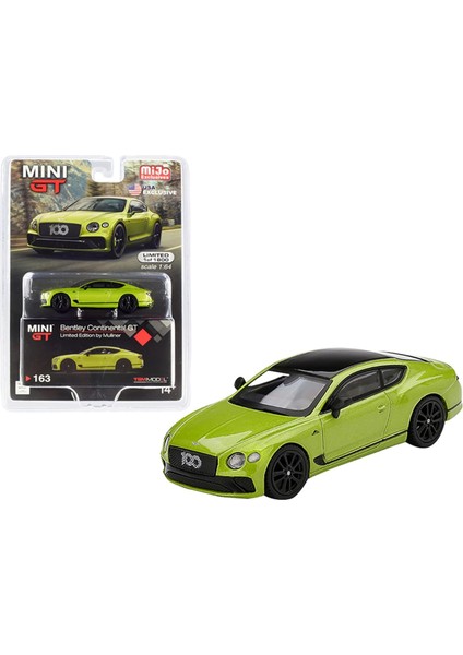 Bentley Continental Gt Limited Edition By Mulliner Green Metallic W/black Top Ltd Ed 1800 Adet 1/64 Pres Döküm Model Araba By True Scale Minyatürler MGT00163 (Yurt Dışından)