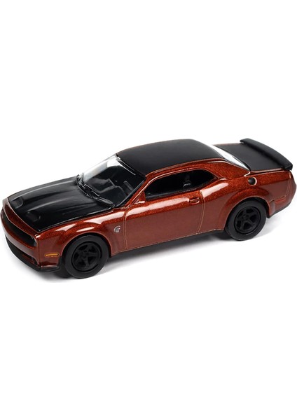 2021 Challenger Srt Süper Stok Sinamon Çubuk Turuncu Metalik, Siyah Başlıklı ve Üst Modern Muscle Sınırlı Üretim 1/64 Pres Döküm Model Araba, Auto World 64412-AWSP139A (Yurt Dışından)