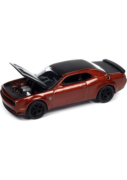 2021 Challenger Srt Süper Stok Sinamon Çubuk Turuncu Metalik, Siyah Başlıklı ve Üst Modern Muscle Sınırlı Üretim 1/64 Pres Döküm Model Araba, Auto World 64412-AWSP139A (Yurt Dışından)