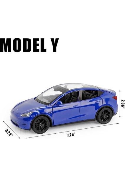 Model Y Oyuncak Arabalar 1/24 Alaşımlı Pres Döküm Model Araba, Geri Çekilebilen Işıklı ve Sesli Model Y Model Araba, Tesla Büyük Model Y Araba Modeli Oyuncak Çocuklar Için Uygun Ye (Yurt Dışından) modelleri