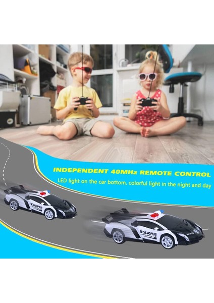 Uzaktan Kumandalı Araba, Dönüşüm Robotu Rc Araba Oyuncakları 2.4ghz Tek Tuşla Dönüştürme 360 Derece Rotasyon Sürüklenen Polis Arabası, Deformasyon 1:18 Ölçekli 4-7 Yaşındaki Erkek (Yurt Dışından)