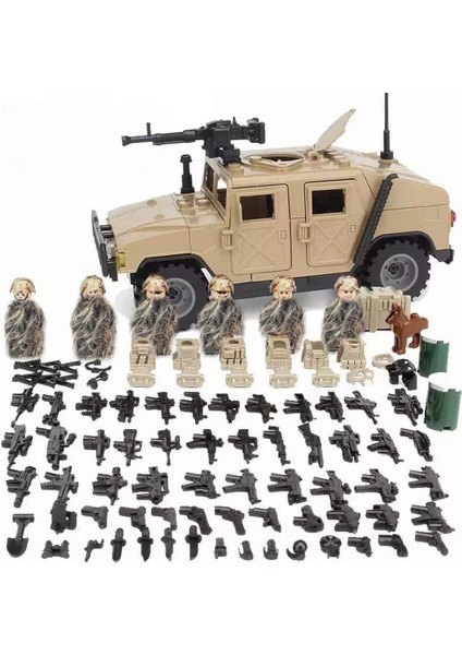 Yapı Taşı Askeri Araç Yapı Oyuncak Swat Ordu Araba Yapı Setleri Savaş Tuğlası, 6 Asker Mini Figürlü Araba Modeli, Yapı Taşı Oyuncakları Erkek Çocuklar Için Hediyeler (Yurt Dışından) fiyatları
