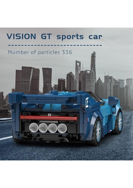 Hız Şampiyonu Yarış Arabası Yapı Setleri, Akrilik Vitrin, Bugatti Vision Gt Süper Araba 27001 Yapı Seti Oyuncak, Çocuklar Için Koleksiyon Model Arabalar Yapı Taşları 8+(336 Parça) (Yurt Dışından)