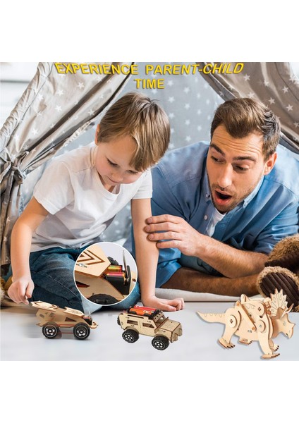 8-12 Yaş Arası Çocuklar Için 6'sı 1 Arada Stem Kitleri, Eğitim Bilimleri El Sanatları Yapı Seti, Ahşap Model Araba Setleri, Kendin Yap Robot Kiti, 8 9 10 11 12 + Yaşındaki Erkek Ço (Yurt Dışından)