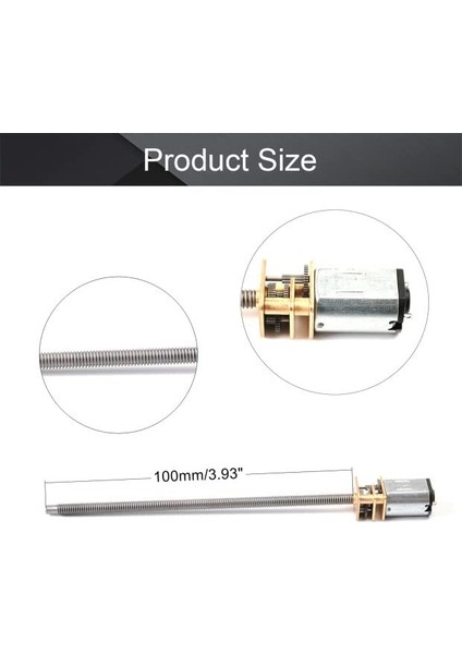 Dc 6 V 400 Rpm N20 Hız Azaltma Dişli Motor M4X100MM Kurşun Vida Dişli Mil Dıy Elektrikli Oyuncaklar Için Küçük Arabalar Robotlar Modeli 1 Adet (Yurt Dışından)