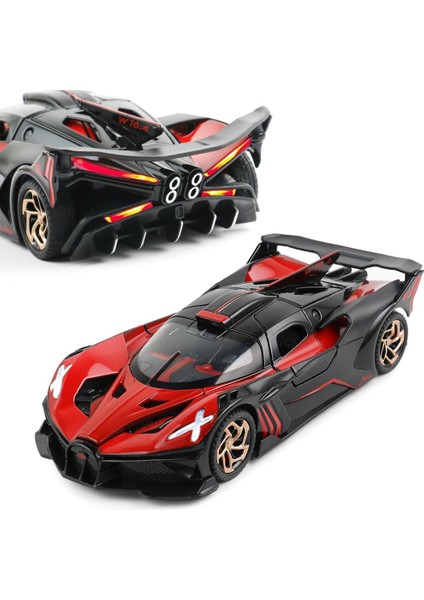 Döküm Oyuncak Araba Bugatti Bolide Spor Araba Modeli, Çinko Alaşım Simülasyon Döküm Geri Çekin Araçlar, 1:32 Ölçekli Mini Elektronik Süper Araba Oyuncakları Bebekler Çocuklar Için (Yurt Dışından)
