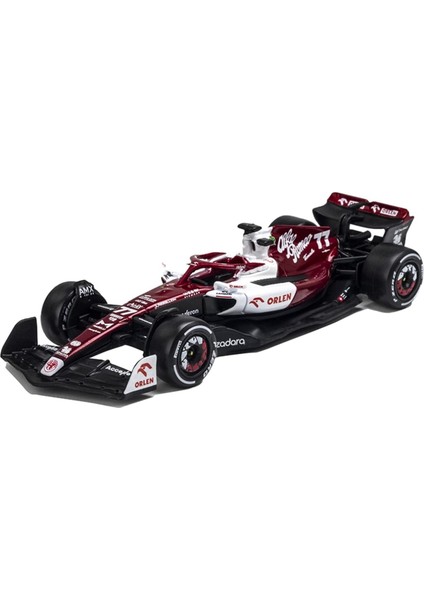 Bburago 1:43 2022 F1ALFA C42 #77 Valtteri Bottas Formula 1 1/43 F1ROMEO Yarış Takımı Statik Döküm Alaşım Araçlar Koleksiyon Araba Modeli Koleksiyonu Hediye (Standart F1ALFA C42#77) (Yurt Dışından)