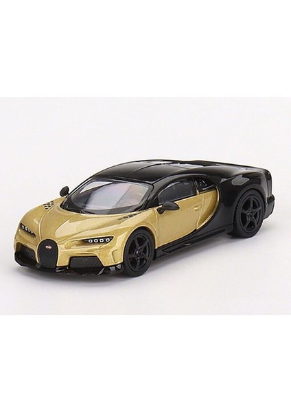 Bugatti Chiron Süper Spor Altın Metalik ve Siyah Dünya Çapında 3000 Parçaya Sınırlı Üretim 1/64 Gerçek Ölçekli Minyatürler Tarafından Pres Döküm Model Araba MGT00513 (Yurt Dışından)