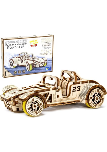 Roadster - Yetişkinlerin Araba Yapması Için 3D Ahşap Model Setleri - Yetişkinler Için 3D Ahşap Yapbozlar Zeka Oyunu - Erkekler Kadınlar Için Inşaat Yetişkin Yapbozu - 111 Parçalı 1 (Yurt Dışından)
