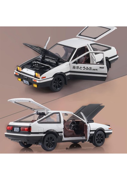 1:28 Ilk D Toyota Trueno AE86 Alaşımlı Pres Döküm Araç Modeli, Çocuklar ve Yetişkinler Için Spor Araba Oyuncakları, Geri Çekilebilir Araçlar Oyuncak Arabalar (Siyah - Tip B) (Yurt Dışından)