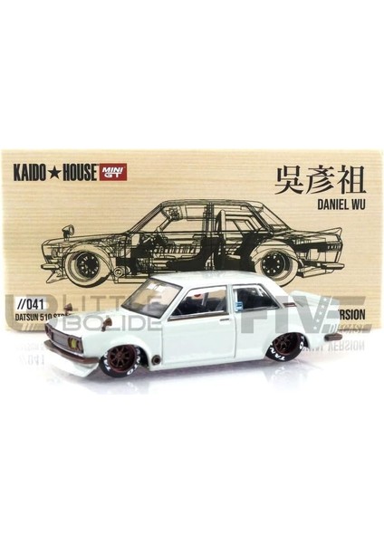 Datsun 510 Street Tanto V1 Beyaz (Jun Imai Tarafından Tasarlandı) Daniel Wu x Kaido House Özel 1/64 Gerçek Ölçekli Minyatürler Tarafından Pres Döküm Model Araba KHMG041 (Yurt Dışından)