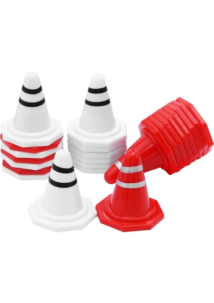 Trafik Konileri Inşaat Yol Konileri Trafik Işareti Oyuncakları Çok Amaçlı Inşaat Faaliyetleri Için Barikat Model Oyuncak 1/16 1/18 1/24 1/28 Mini Rc Araba, Kırmızı ve Beyaz (64 Ade (Yurt Dışından)