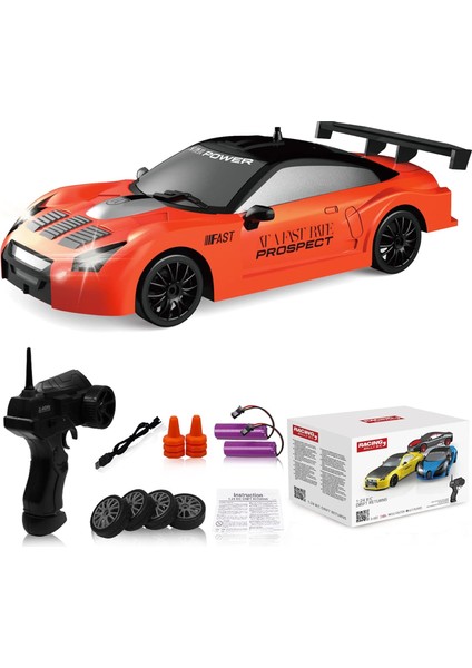 Uzaktan Kumandalı Araba Rc Drift Araba 2.4ghz 1:24 Ölçekli 4WD 15KM/H Yüksek Hızlı Model Araç LED Işıklı Sürüklenen Lastik Yarışı Spor Oyuncak Araba Yetişkinler Için Erkek Kız Çocu (Yurt Dışından)