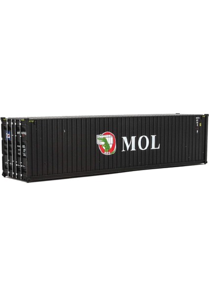 Scenemaster Ho Ölçekli Mitsui Osk Çizgileri Modeli (Siyah, Beyaz, Kırmızı; Timsah Logosu) 40' Hi Cube Oluklu Yan KONTEYNER,949-8264 (Yurt Dışından)