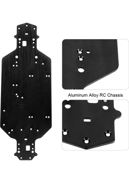 Rc Araba Şasi, Cnc Alüminyum Şasi Yedek Yükseltme Parçaları Alüminyum Alaşımlı Rc Şasi Hsp 03001 Rc Araba Modeli (Siyah) Araba Modeli Aksesuarı Için Fit (Yurt Dışından)