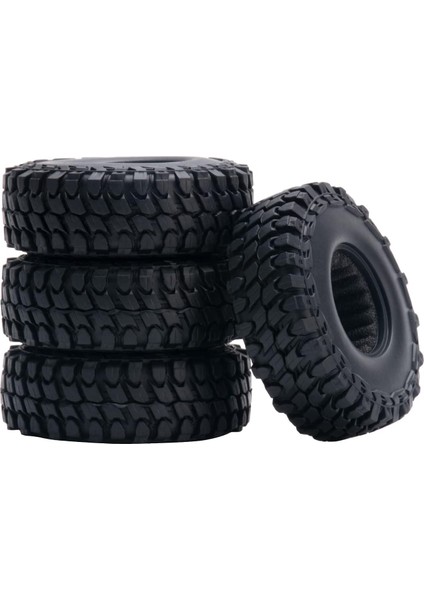 1.0 Beadlock Tekerlekler ve Lastikler 4 Adet Metal Tekerlek Göbeği Kauçuk Lastikler 1/24 Rc Model Araba Paletli Eksenel SCX24 AXI00006 AXI90081 AXI00002 AXI00001 (Yurt Dışından)