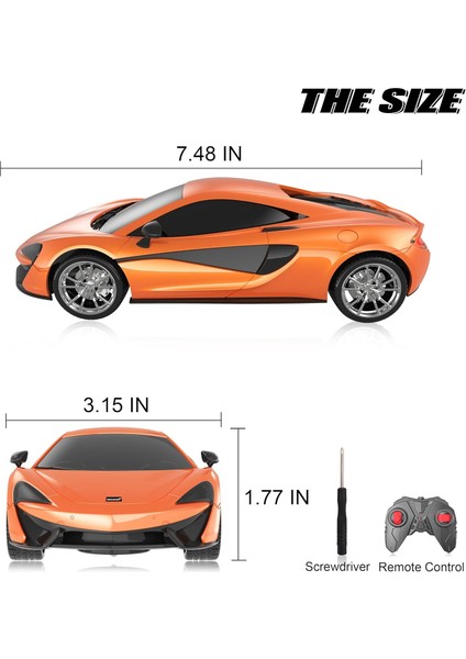 Mclaren 570S Uzaktan Kumandalı Araba, 2.4ghz Rc Araba Resmi Lisanslı 1/24 Ölçekli Yarış Hobi Oyuncak Araba, Rc Araba Yaşına Hediyeler 3 4 5 6 7 8 9 Yaşındaki Erkekler Kızlar, Turun (Yurt Dışından)