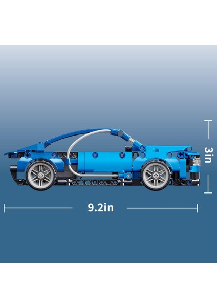 Şampiyon Araba Yarışı Yapı Seti Oyuncaklar, 1:18 Ölçekli Spor Araba Dıy Oyuncaklar Boys Için Yaş 7 8 9 10 11 Araba Severler, 246 Parça (Yurt Dışından)