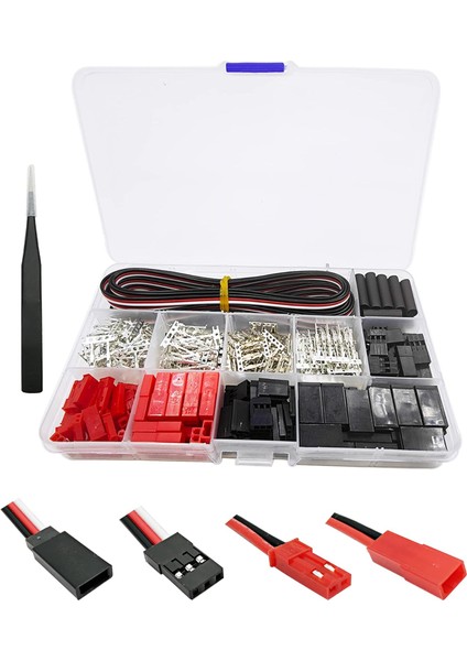 60 Takım Jst Servo Konnektör Kitleri Fiş Erkek/dişi Sıkma Pimi Kablo Kiti Uyumlu Jst Syp Futaba Servo Tel Uzatma Kablosu Rc Araba Hitec Spektrum Model Uçaklar Için (Yurt Dışından)