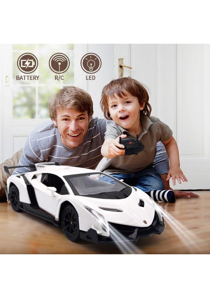 Lamborghini Veneno ile Uyumlu Uzaktan Kumandalı Rc Araba Yarış Arabaları Resmi Lisanslı 1:24 Oyuncak Rc Arabalar Model Araç Erkekler Için 6,7,8 Yaşında, Beyaz (Yurt Dışından) fiyatları