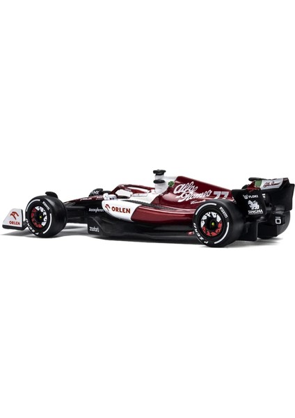 Bburago 1:43 2022 F1ALFA C42 #77 Valtteri Bottas Formula 1 1/43 F1ROMEO Yarış Takımı Statik Döküm Alaşım Araçlar Koleksiyon Araba Modeli Koleksiyonu Hediye (Standart F1ALFA C42#77) (Yurt Dışından)