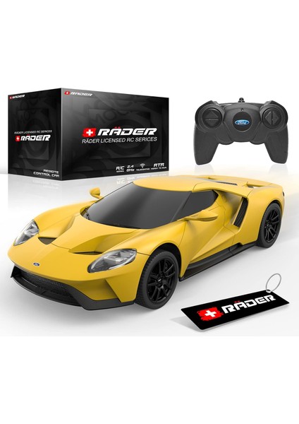 Lisanslı Rc Serisi, R/c 1:24 Ford Gt Uzaktan Kumandalı Araba, Elektrikli Spor Yarış Hobi Oyuncak Araba, Erkek ve Kız Gençler ve Yetişkinler Için Model Araç Hediye, Sarı (Yurt Dışından)