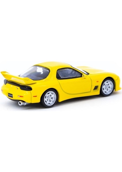 Mazda Rx-7 (FD3S) Mazdaspeed A-Spec Rhd (Sağdan Direksiyonlu) Yarışma Sarı Mika GLOBAL64 Serisi 1/64 Pres Döküm Model Araba, T64G-012-YL (Yurt Dışından)