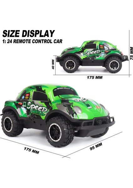 Uzaktan Kumandalı Araba, 1/24 Ölçekli Model Yarış Arabası Oyuncakları, Serin LED Işıklı Çocuklar ve Erkekler Için Rc Araba, Hobi Rc Araba Oyuncakları 3 4 5 6 7 8-12 Yaşındaki Erkek (Yurt Dışından)