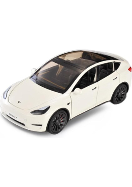 Model Y Oyuncak Arabalar 1/24 Alaşımlı Pres Döküm Model Araba, Geri Çekilebilen Işıklı ve Sesli Model Y Model Araba, Tesla Büyük Model Y Araba Modeli Oyuncak Çocuklar Için Uygun Ye (Yurt Dışından)