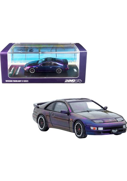 Fairlady Z Z32 Rhd Sağdan Direksiyon Gece Yarısı Mor Iı Metalik Hong Kong Anı-Com ve Oyunlar 2022 1/64 Pres Döküm Model Araba, IN64-300ZX-MPII (Yurt Dışından)
