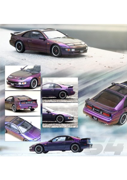 Fairlady Z Z32 Rhd Sağdan Direksiyon Gece Yarısı Mor Iı Metalik Hong Kong Anı-Com ve Oyunlar 2022 1/64 Pres Döküm Model Araba, IN64-300ZX-MPII (Yurt Dışından)