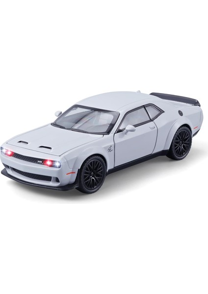 Çocuklar Için Oyuncak Arabalar 1/32 Dodge Challenger Hellcat Die Cast Metal Oyuncak Arabalar, Geri Çekilmiş Hellcat Arabaışıklı ve Müzikli Hellcat Oyuncak Araba Koleksiyon Model Ar (Yurt Dışından)