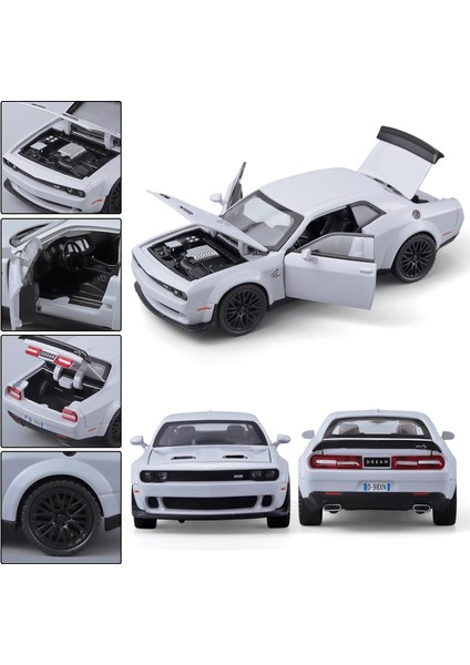 Çocuklar Için Oyuncak Arabalar 1/32 Dodge Challenger Hellcat Die Cast Metal Oyuncak Arabalar, Geri Çekilmiş Hellcat Arabaışıklı ve Müzikli Hellcat Oyuncak Araba Koleksiyon Model Ar (Yurt Dışından) fırsatları
