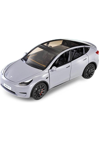 Model Y Oyuncak Arabalar 1/24 Alaşımlı Pres Döküm Model Araba, Geri Çekin Işıklı ve Sesli Model Y Model Araba, Tesla Büyük Model Y Araba Modeli Oyuncak Çocuklar Için Uygun Yetişkin (Yurt Dışından)