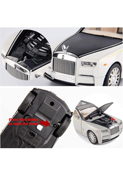 Alaşım Tahsil Beyaz Rolls Royce Phantom Oyuncak Geri Çekin Araçlar Pres Döküm Model Araba (Yurt Dışından) modelleri