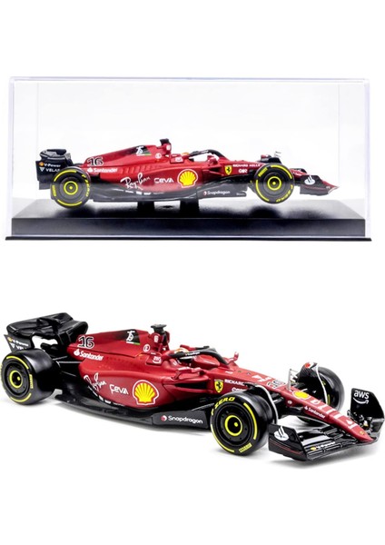 Bburago 1:43 2022 Son F1-75 Yarış #16 Charles Leclerc 1/43 F1-75 #16 Formula 1 Alaşım Süper Statik Döküm Araçlar Koleksiyon Araba Modeli Koleksiyonu Oyuncaklar Hediyeler (Yurt Dışından)